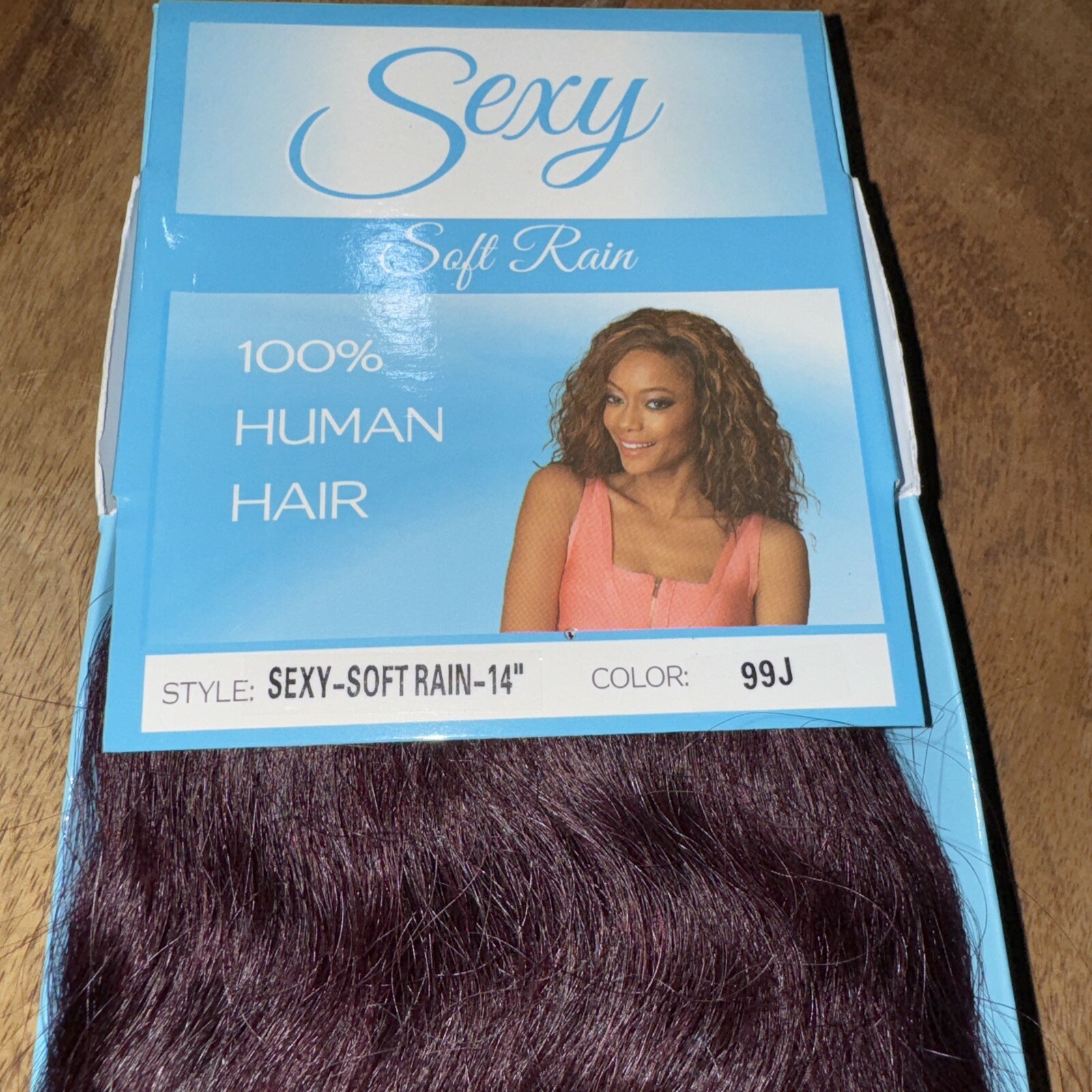 Sexy Soft Rain 100% Human Hair 14” WEFT COLOR 99J