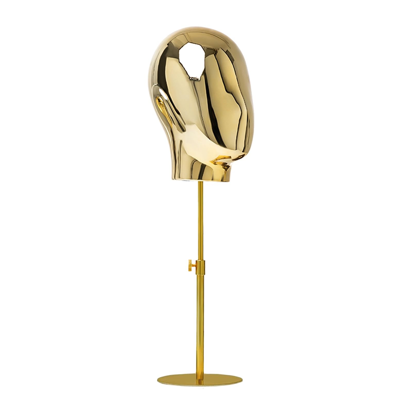 CHADWICK 20″ Chrome Wig Head Stand Mannequin Display for Wigs Hats Salon