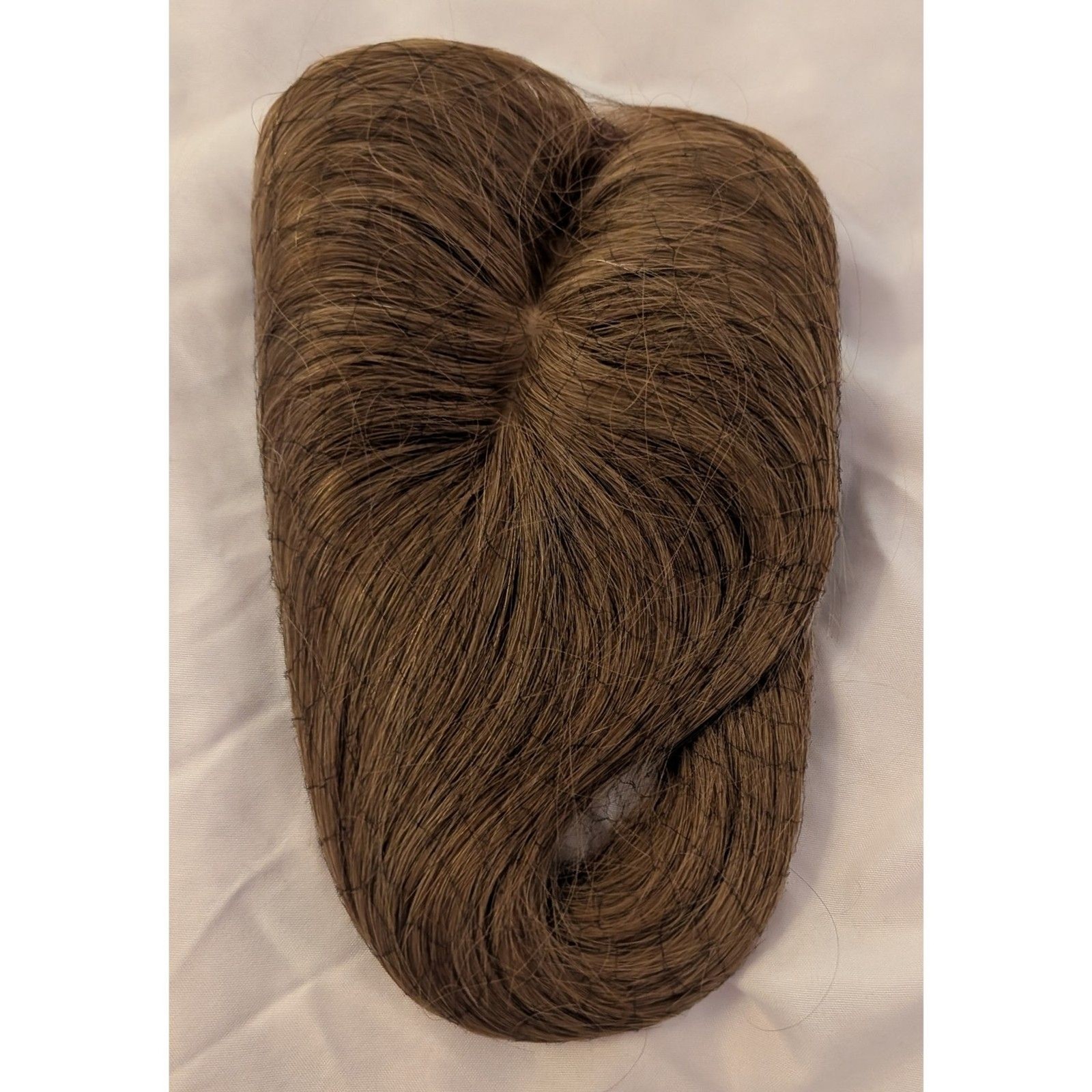 Rich Choices 14″ Hair Toppers Human Hair 100% Remy Toppers NO Bangs Brown #6 NIB