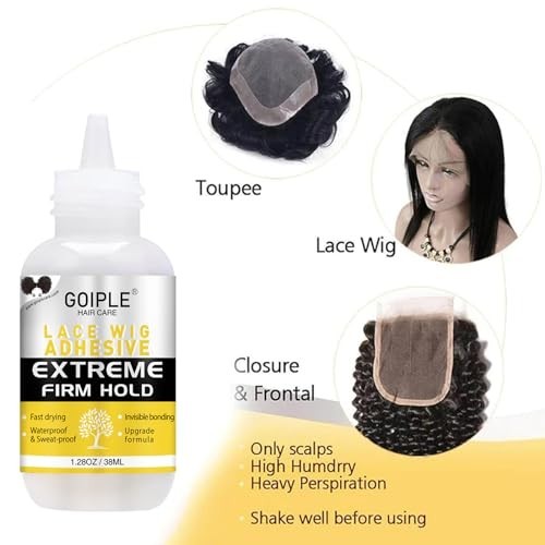 Wig Accessory Kit – Lace Front Glue, Remover, Caps, Elastic Band, Hair Wax & Mor