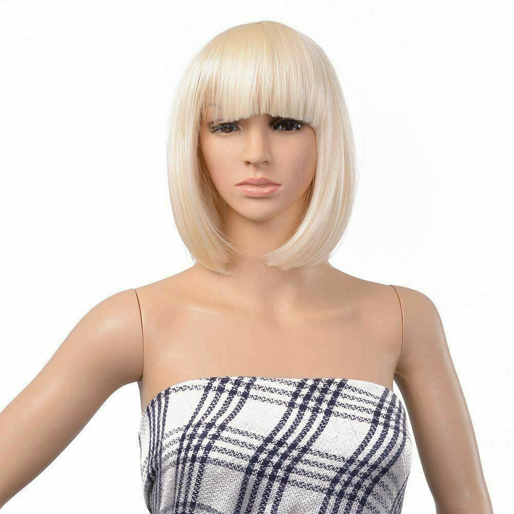 Lady Girl Bob Wig Women’s Short Straight Bangs Full Hair Wigs Cosplay Party