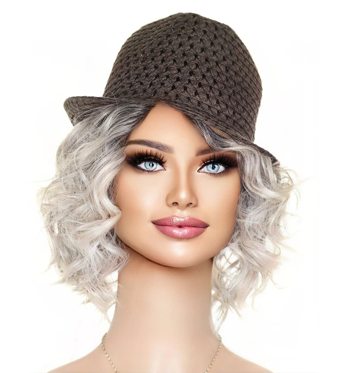 ATTITUDE RENE OF PARIS Orchid Wigs – LACE FRONT – New WAVY SILVER MIST ROOTED