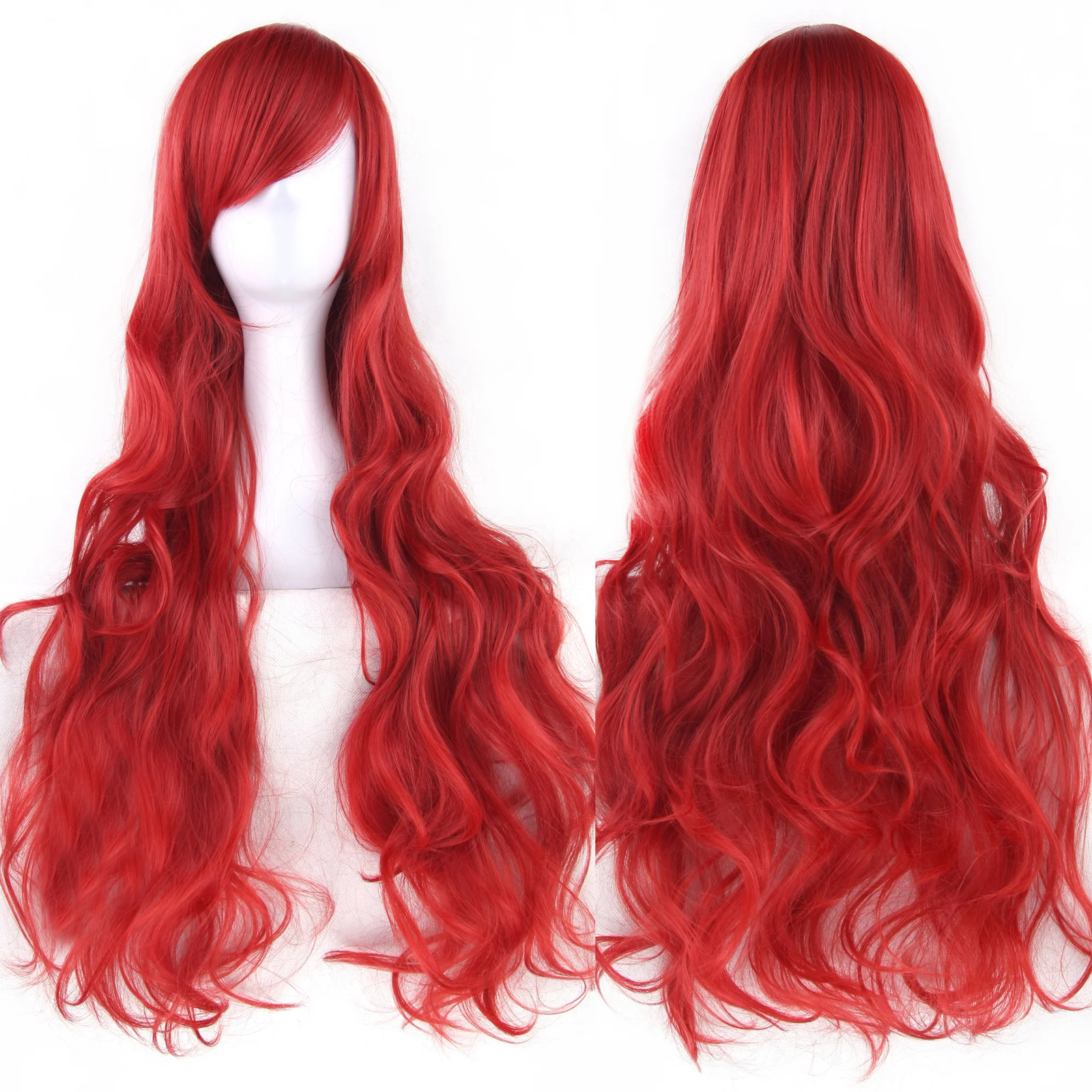 Soowee Curly Long Synthetic Green Wig Pink Black Party Cosplay Wigs Women