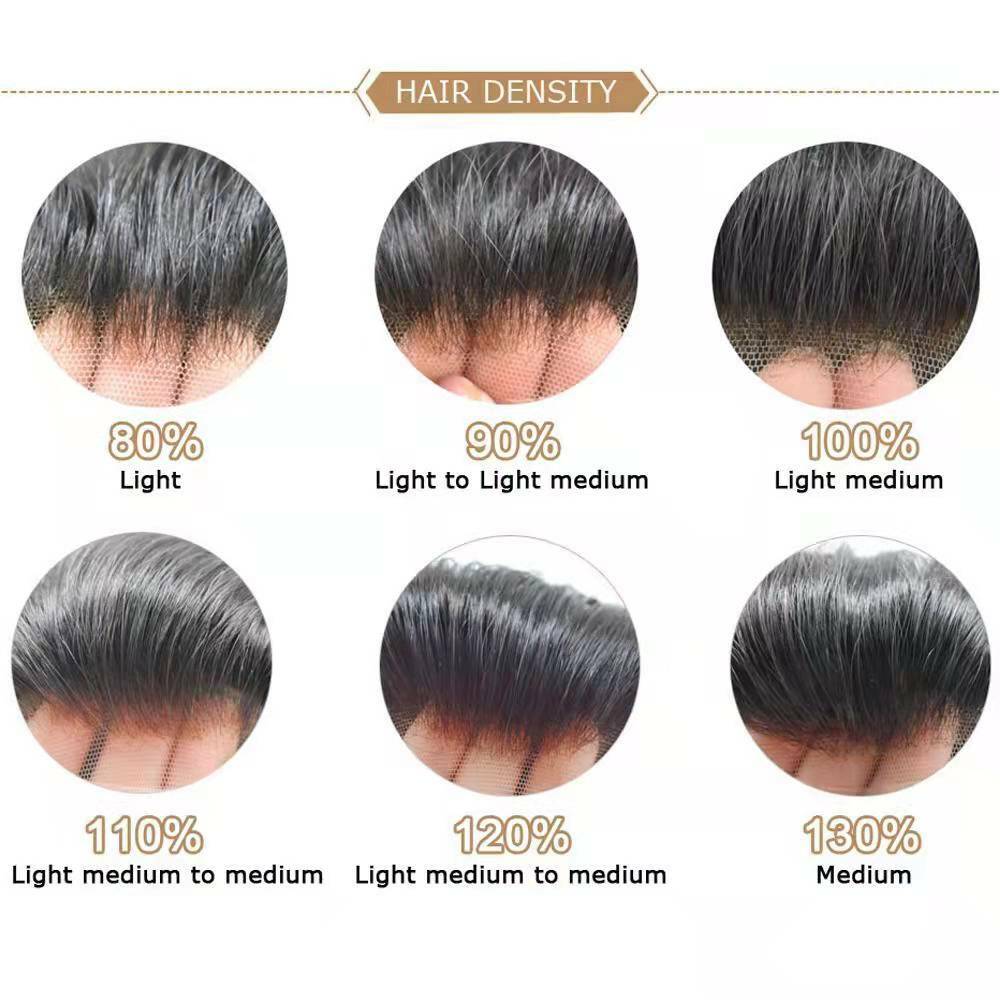 US Swiss Lace Front Mens Toupee Human Hair System Thin Skin PU Hairpiece For Men