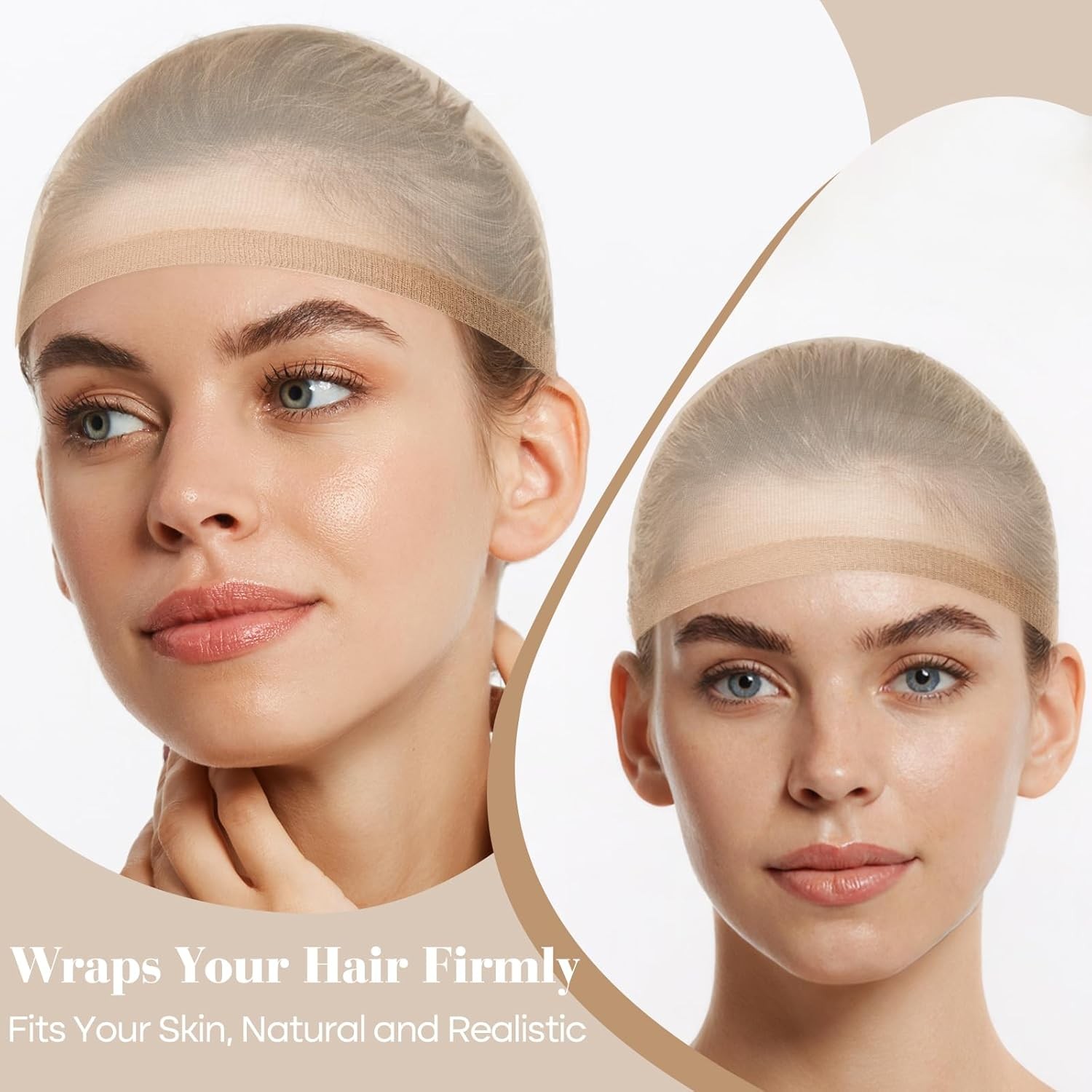 PLULON 6 Pcs Wig Cap for Women, Mesh Stocking Wig Caps Net Closed End Hair Mesh