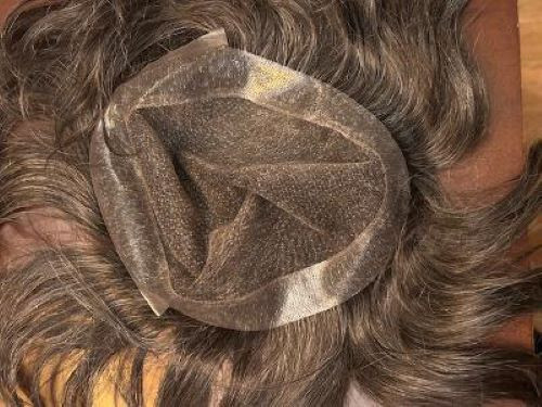 Lavivid men’s hair system – new never worn – lace with poly perimeter – Ash4
