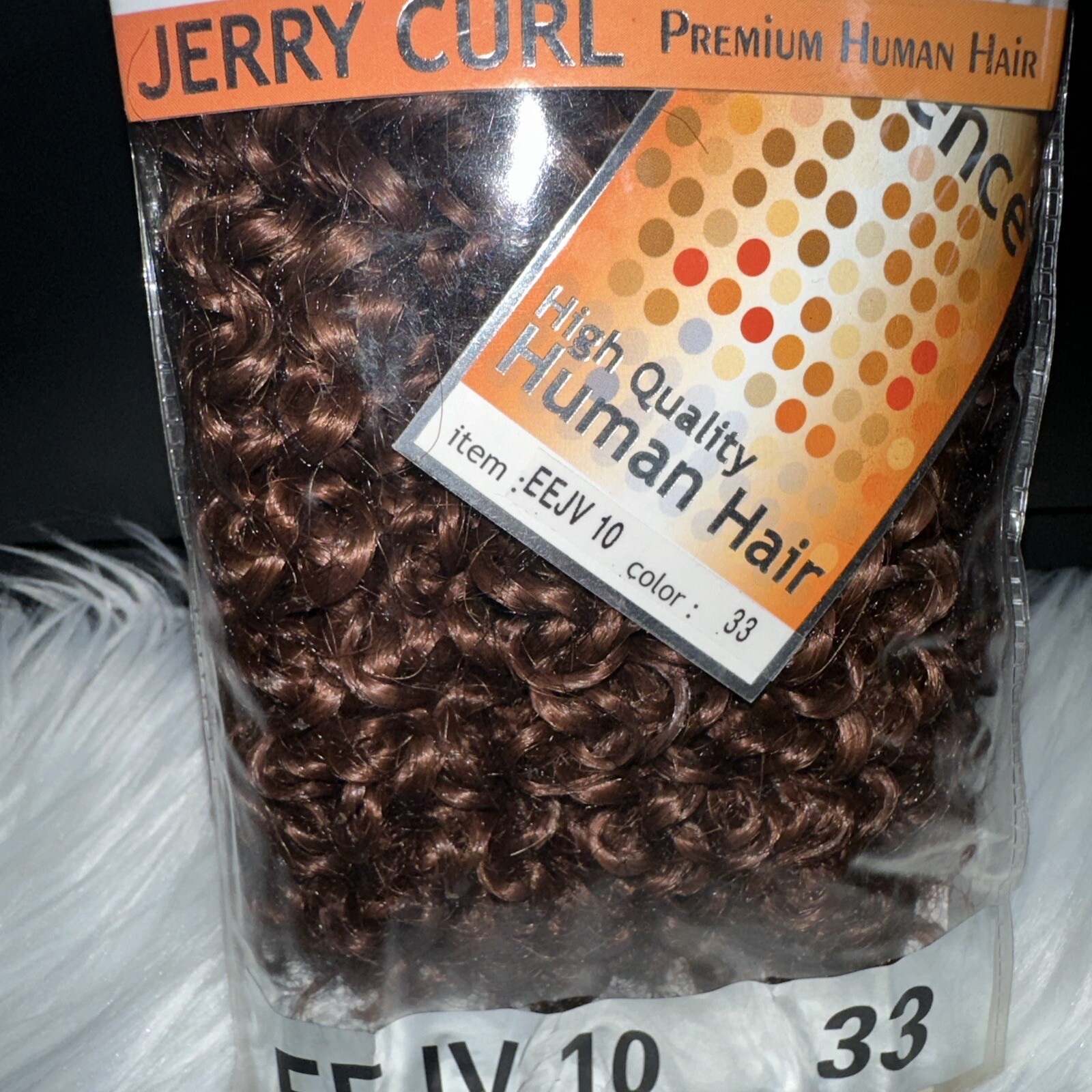 Essence Premium Human Hair Jerry Curl Weaving Color 33