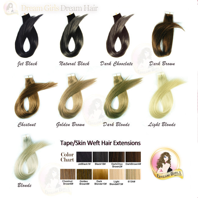 20” European Human Tapein Hair Extensions 20p Double Drawn #60 White Blonde 50g