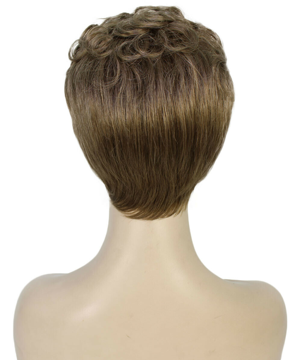 Veronica – Curly Kanekalon Synthetic Fiber Full Wig, 2-4.5 in, Ash Light Brown