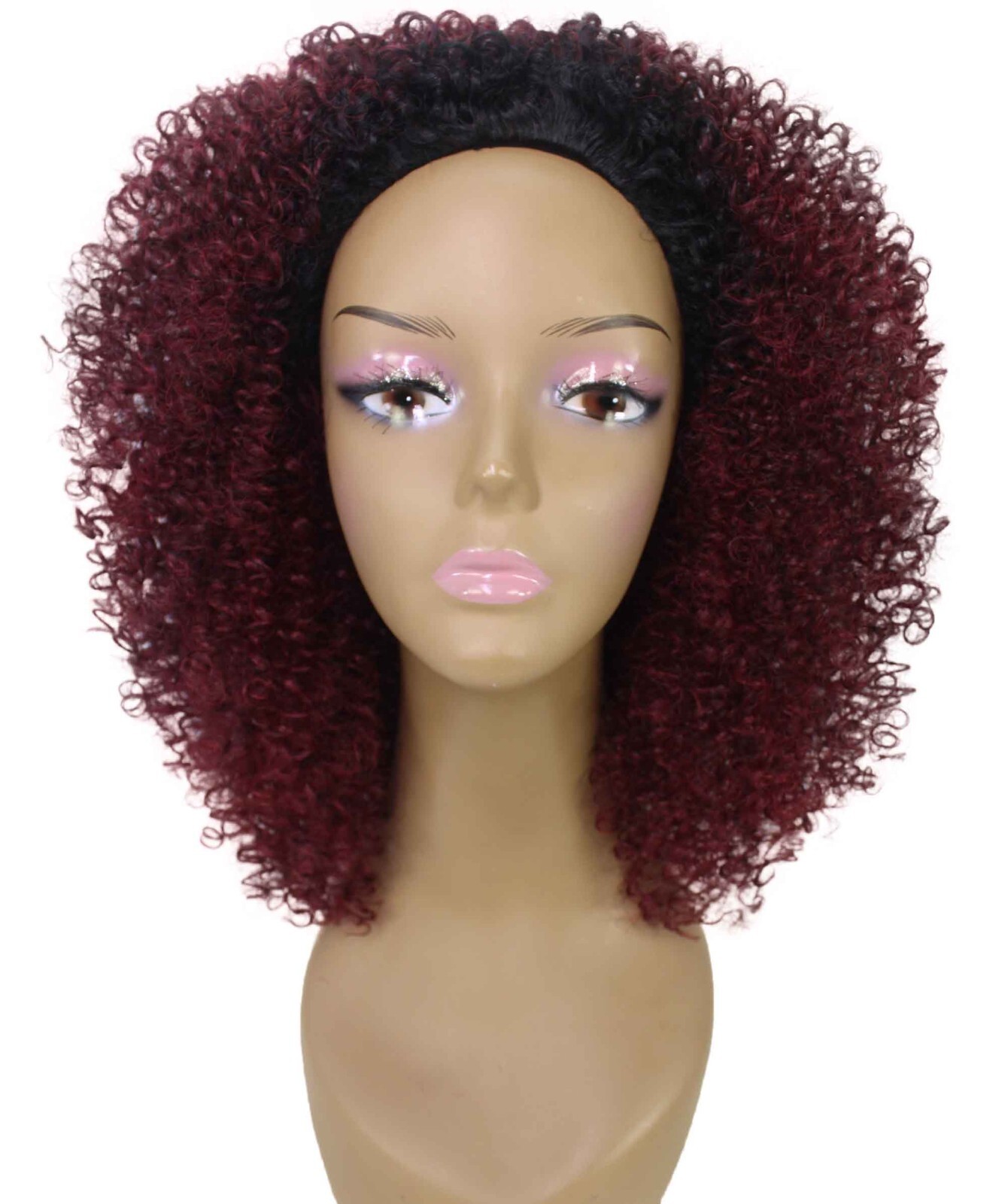 LUXLUXE Zenobia Kinky Afro 18 in Long Half Wig Mix Human & Sythetic Hair BH-0006