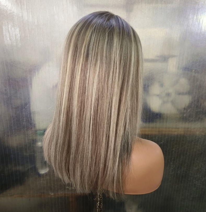 13×4 Lace Front Wig Human Hair Wig Ombre Highlight Blonde Wig