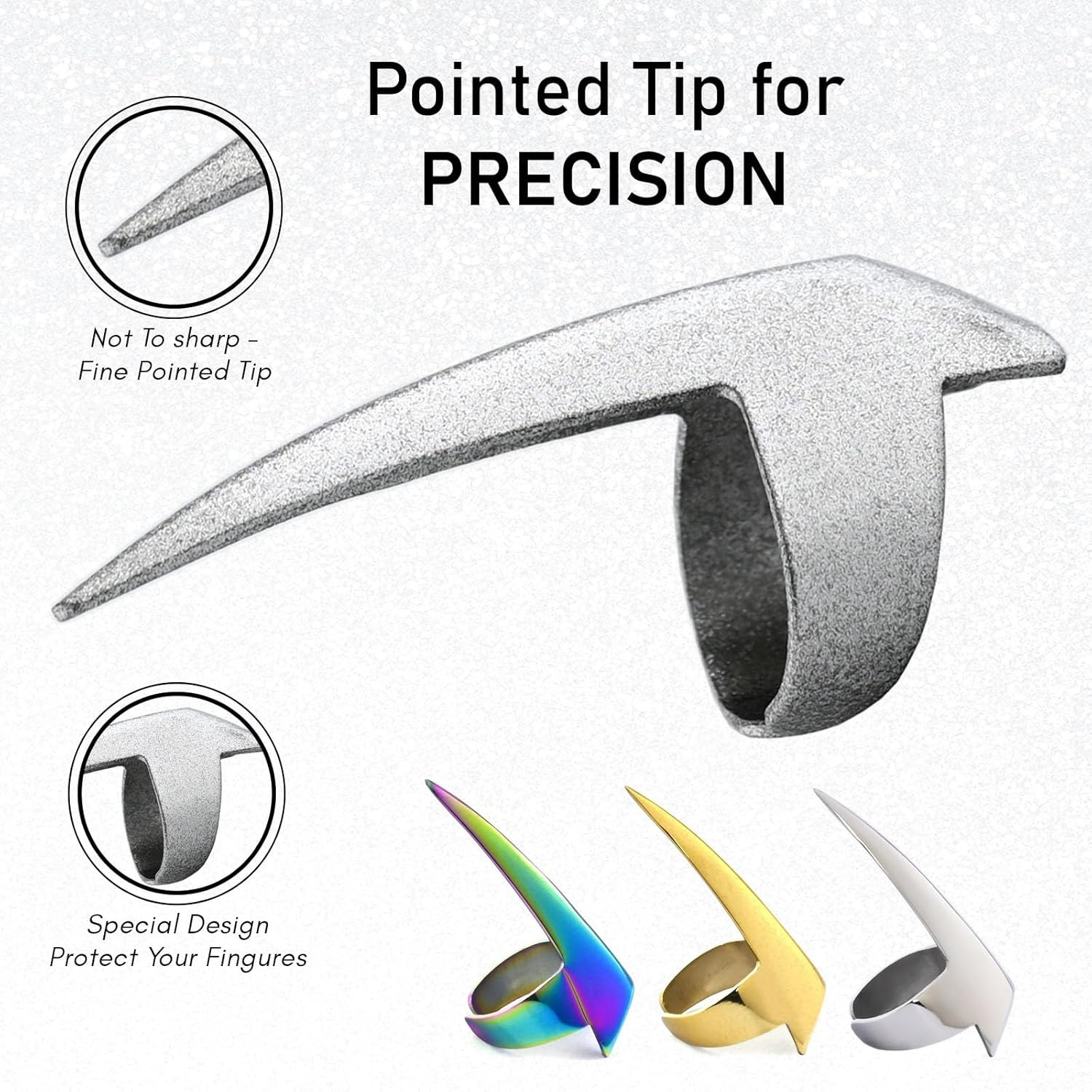 Hair Parting & Sectioning Ring – Stainless Steel Finger Braiding Hair Pick Tools