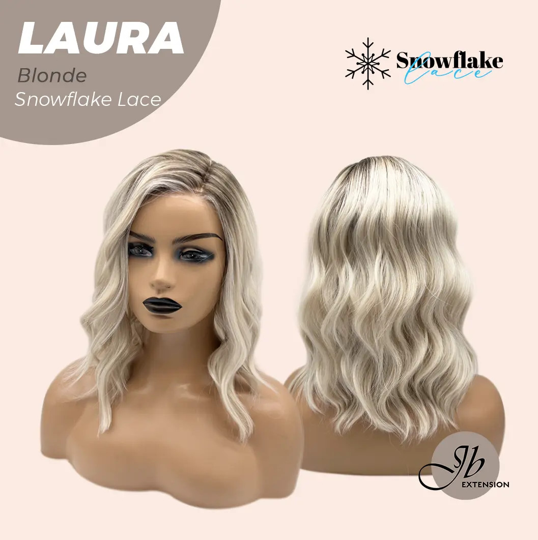 JBEXTENSION 14 Inches Blonde Pre-Cut Side Part Snowflake Lace Frontlace Glueless