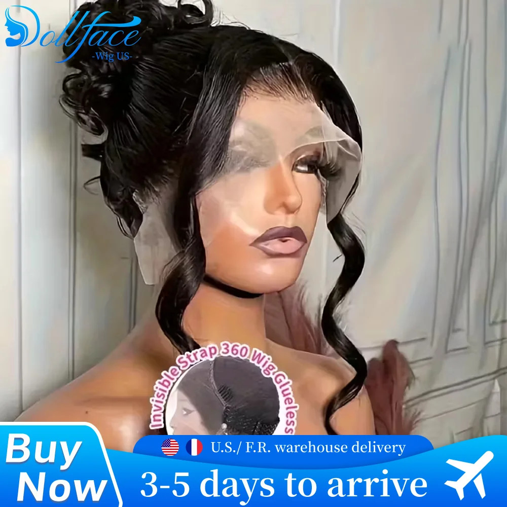 Invisible Strap 360 Full Lace Wig Body Wave 360 Hd Lace Wig 220% Density Natural