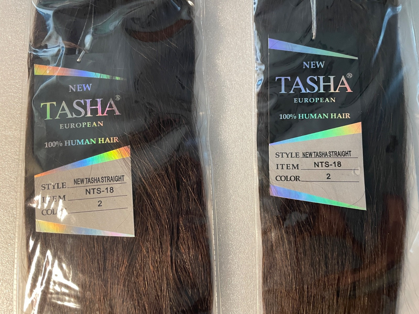 2X Tasha Strait NTS- 18” Color 2 ~ 100% Human Hair