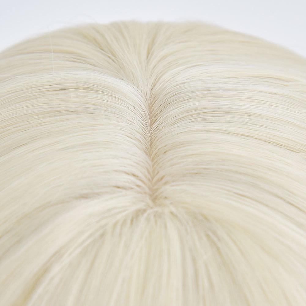 Bleach blonde Heat Resistant Hair Long Straight Costume Wig With Bangs