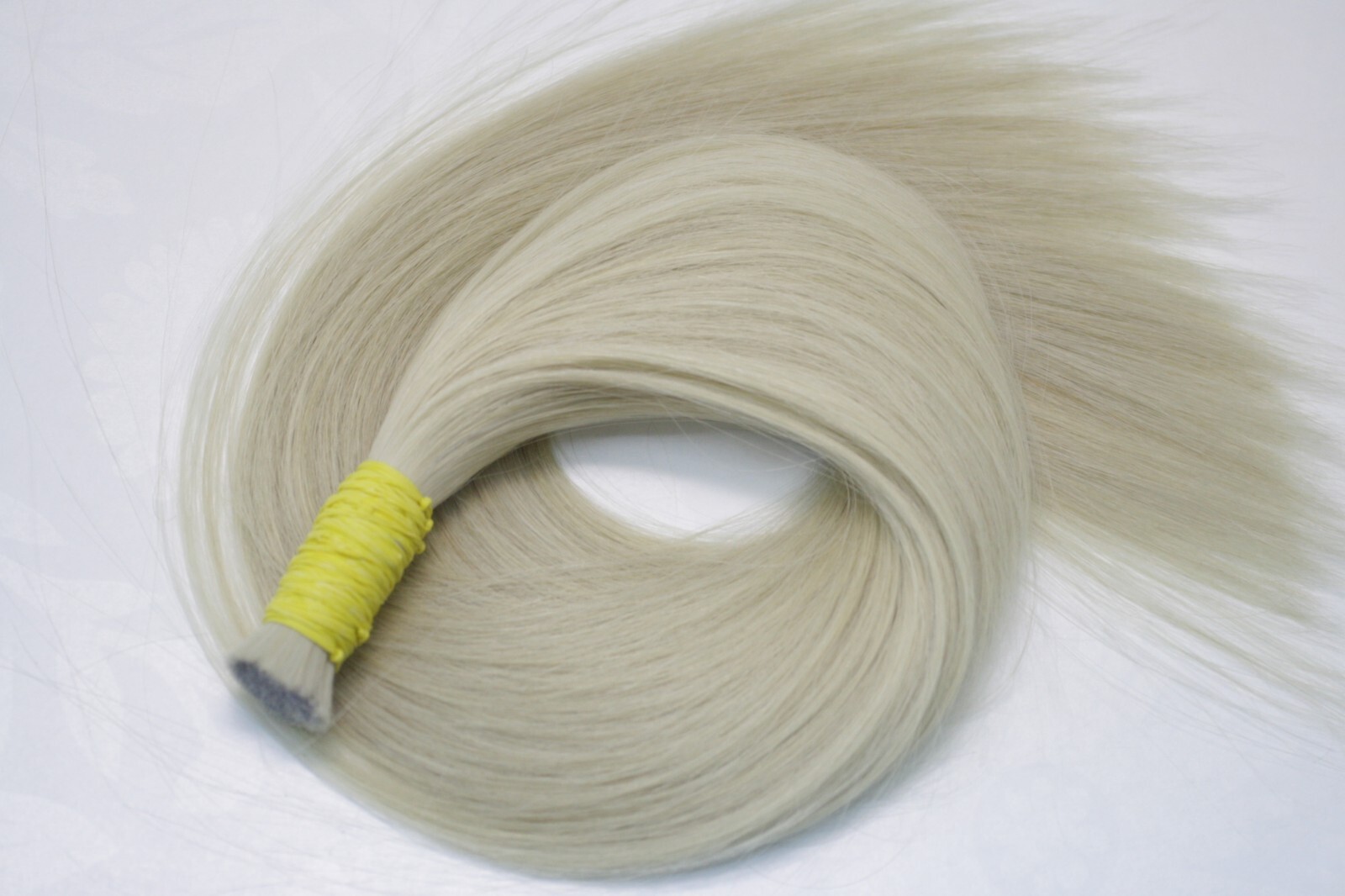 Natural bulk hair extensions White cool blond, 24 inch (60 cm), 100 gr (3,53 oz)