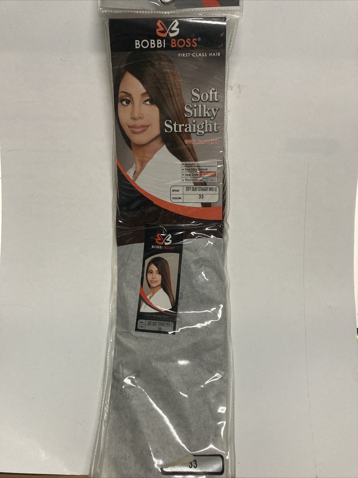 Bobbi Boss 100% Human Hair for Weaving Soft Silky Straight 12″ Color: 33