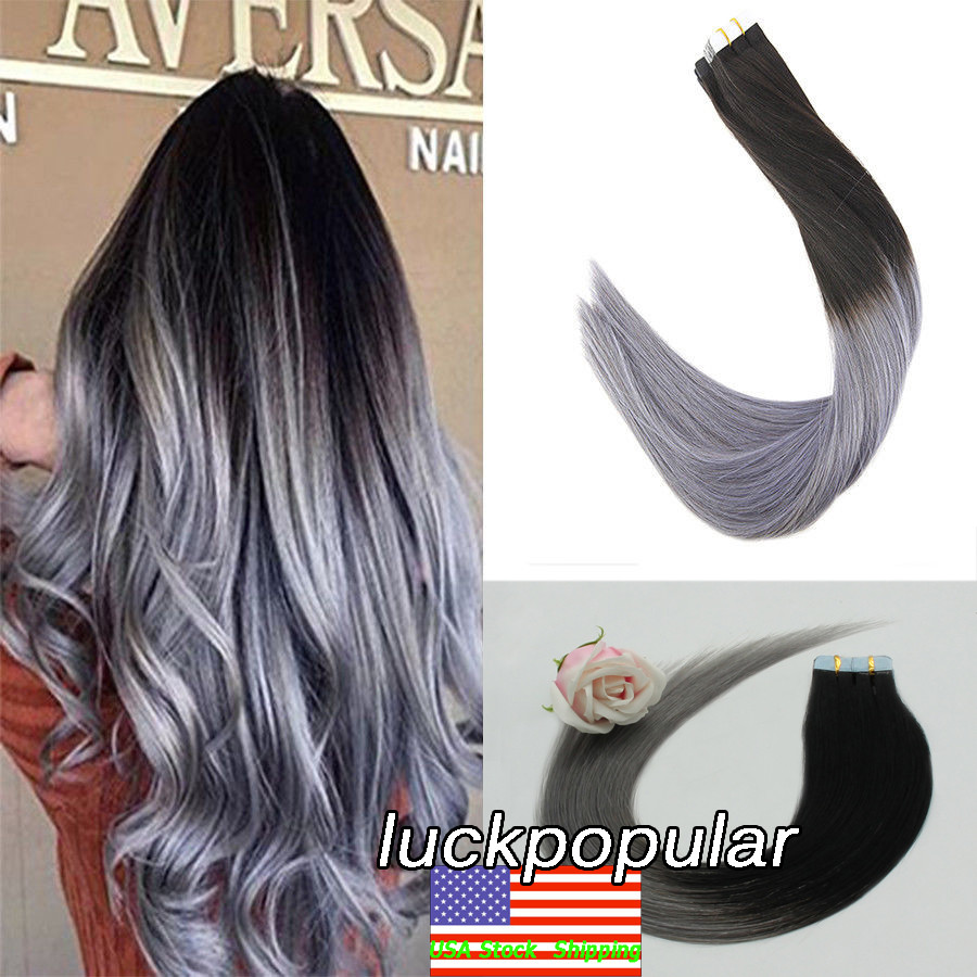 DoubleSided Super Tape in Hair Extensions Real Human Hair Skin Weft Russian Hair
