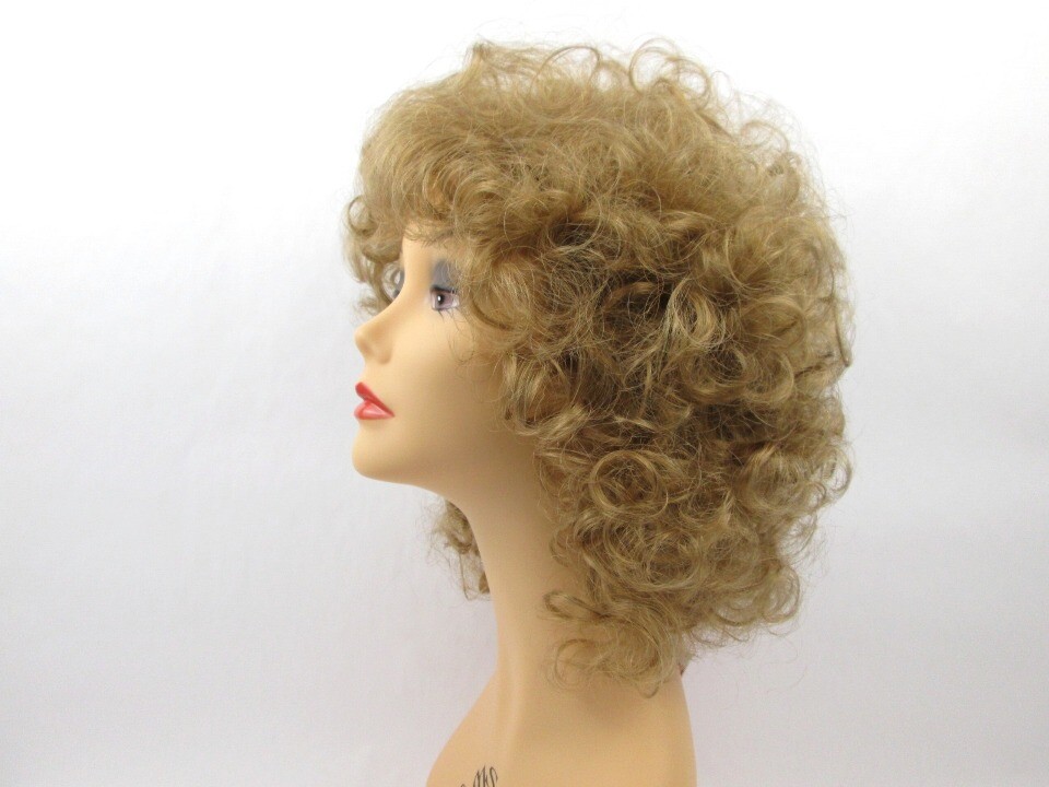 60S 70S WOMENS LADY SHORT COLLAR LENGTH SOFT CURLS CURLY WIG MISTY GOLDEN GIRLS