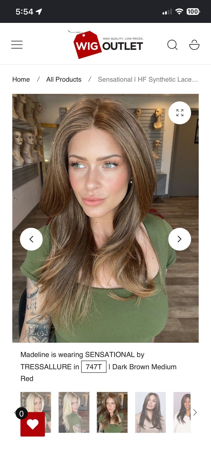 Tressallure Sensational Heat Friendly Synthetic Lace Front Wig (Mono Top) 747T