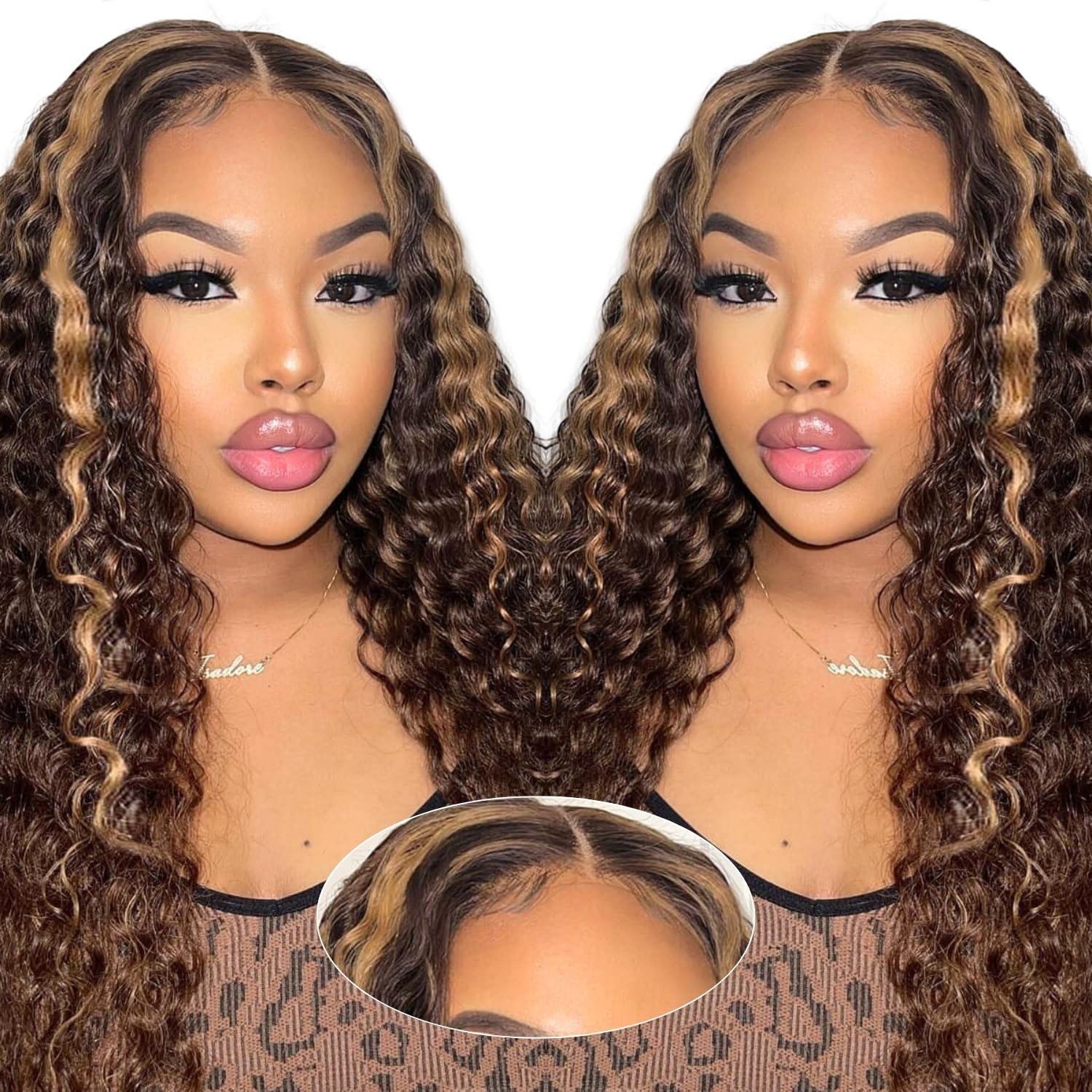 4/27 Glueless Wigs PrePlucked Pre Cut Highlight Ombre 5x5HD Deep Wave Wig 28inch