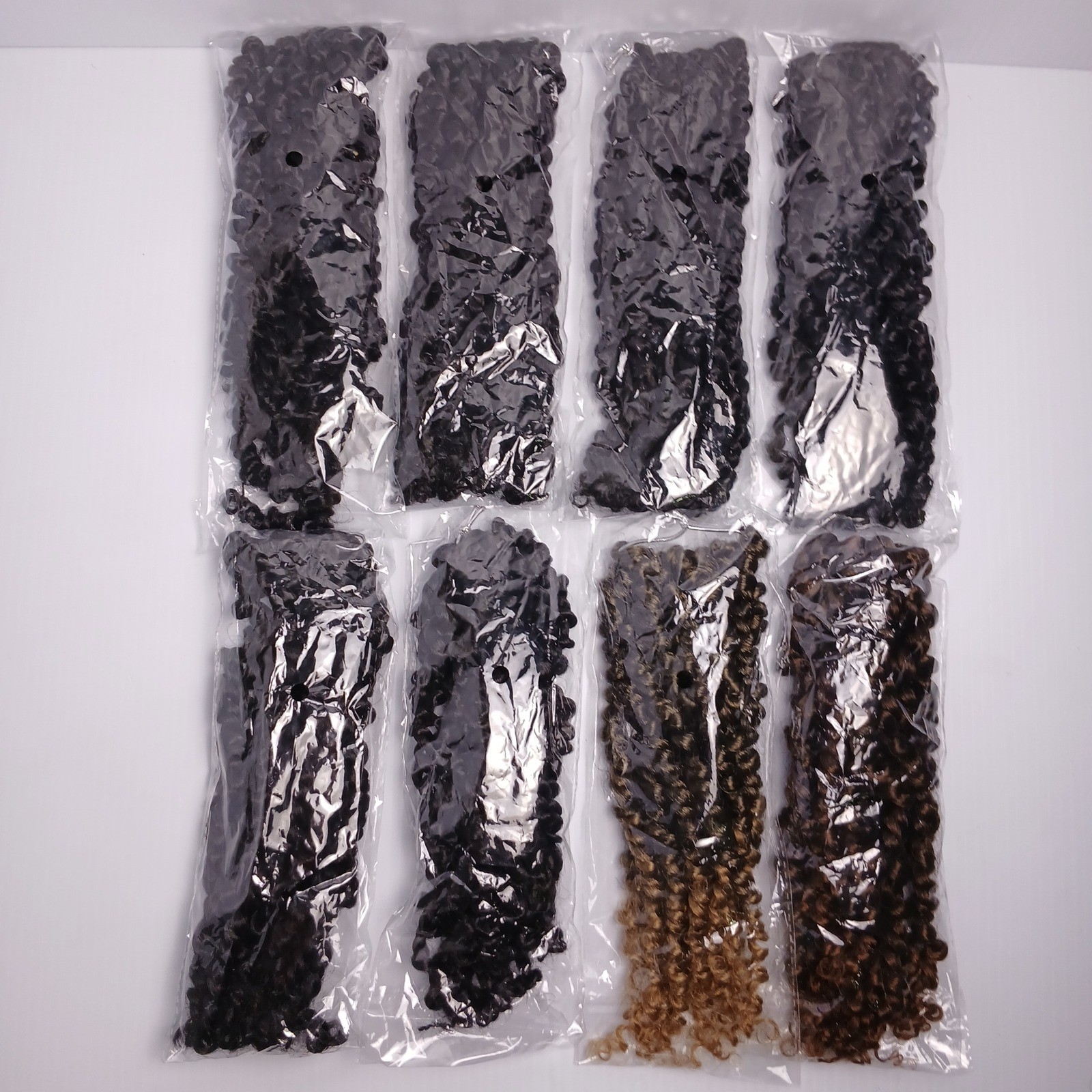 ToyoTress Tiana 10 Inch Passion Twist Crochet Hair 8 Pack Black Ombre 1B T27 T30