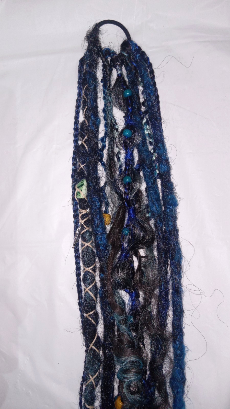 Dreadlock Extensions Hair 0.6 0.8cm Thick Full Handmade 14 burning man Locs set