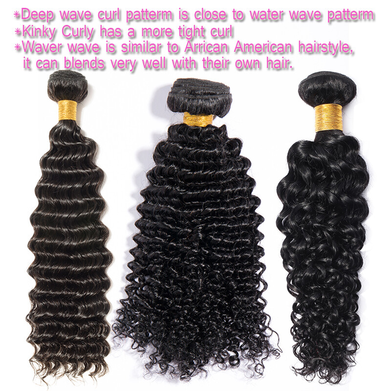 Kinky/Yaki Curly 1-6Bundles Peruvian Virgin Human Hair Extensions Weave Weft 8A+