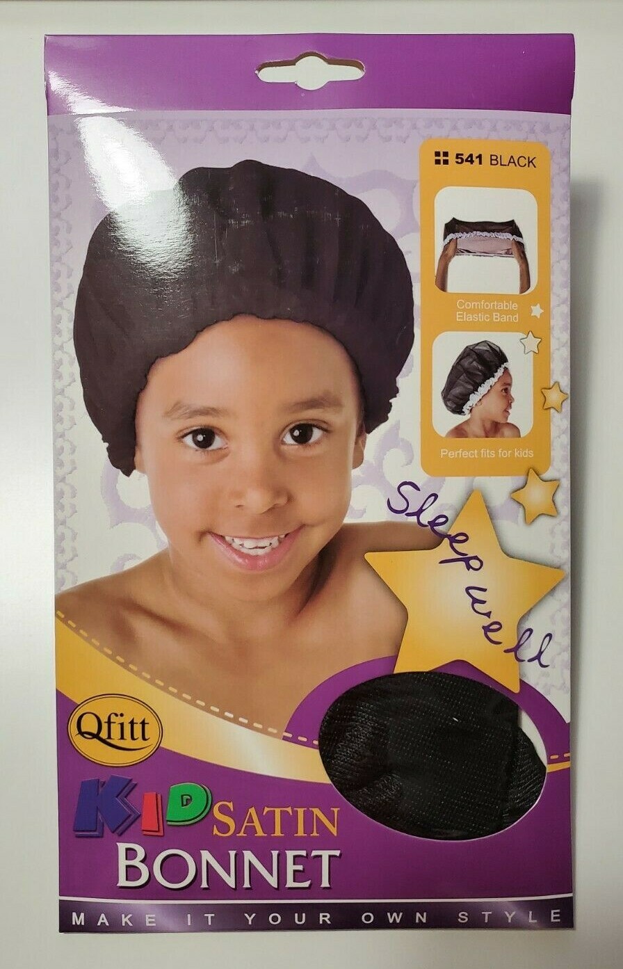 Qfitt Kid Satin Bonnet Black #541