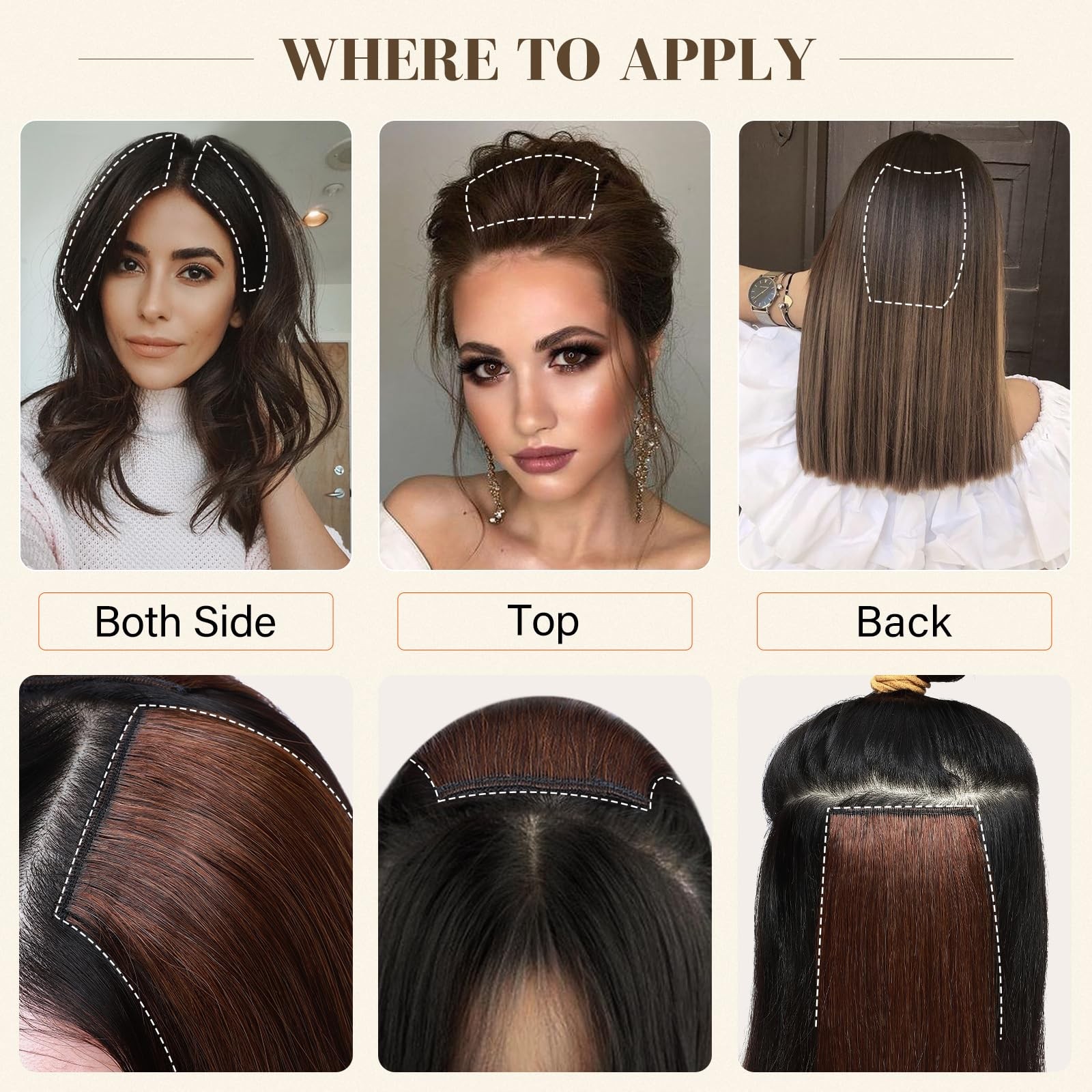 Short Hair Extensions Clip in Human Hair 2PCS 2 Clips Clip in Hairpieces Remy…