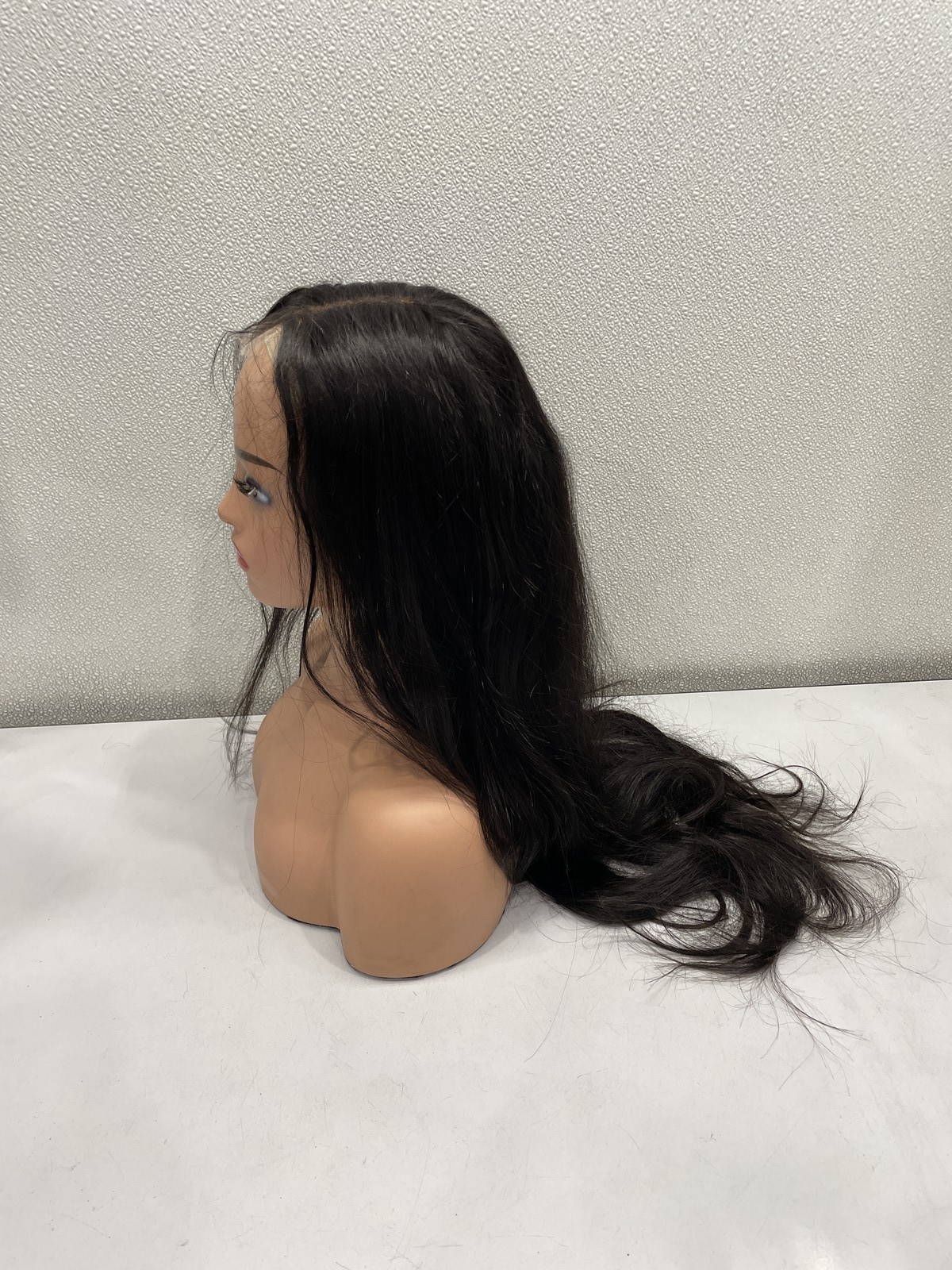 Wowangel Natural Black Human Hair 250% Density Lace Front Wig, 30″