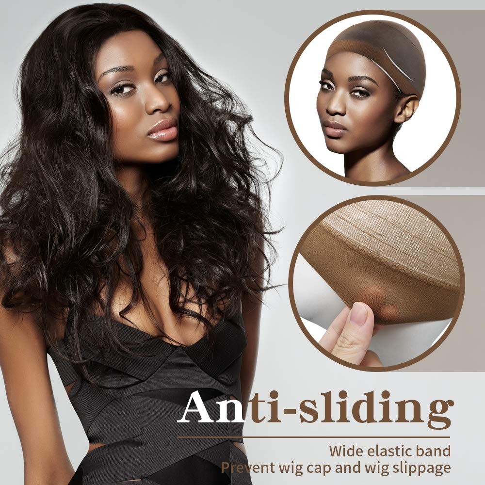 Dreamlover Wig Caps for Dark Skin Women, Stretchy and Soft Nylon Stocking Cap…