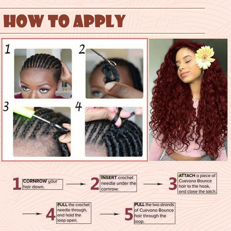 Women Deep Water Wave Crochet Braids Twist Hair Extension Afro Curly Kinky Hair