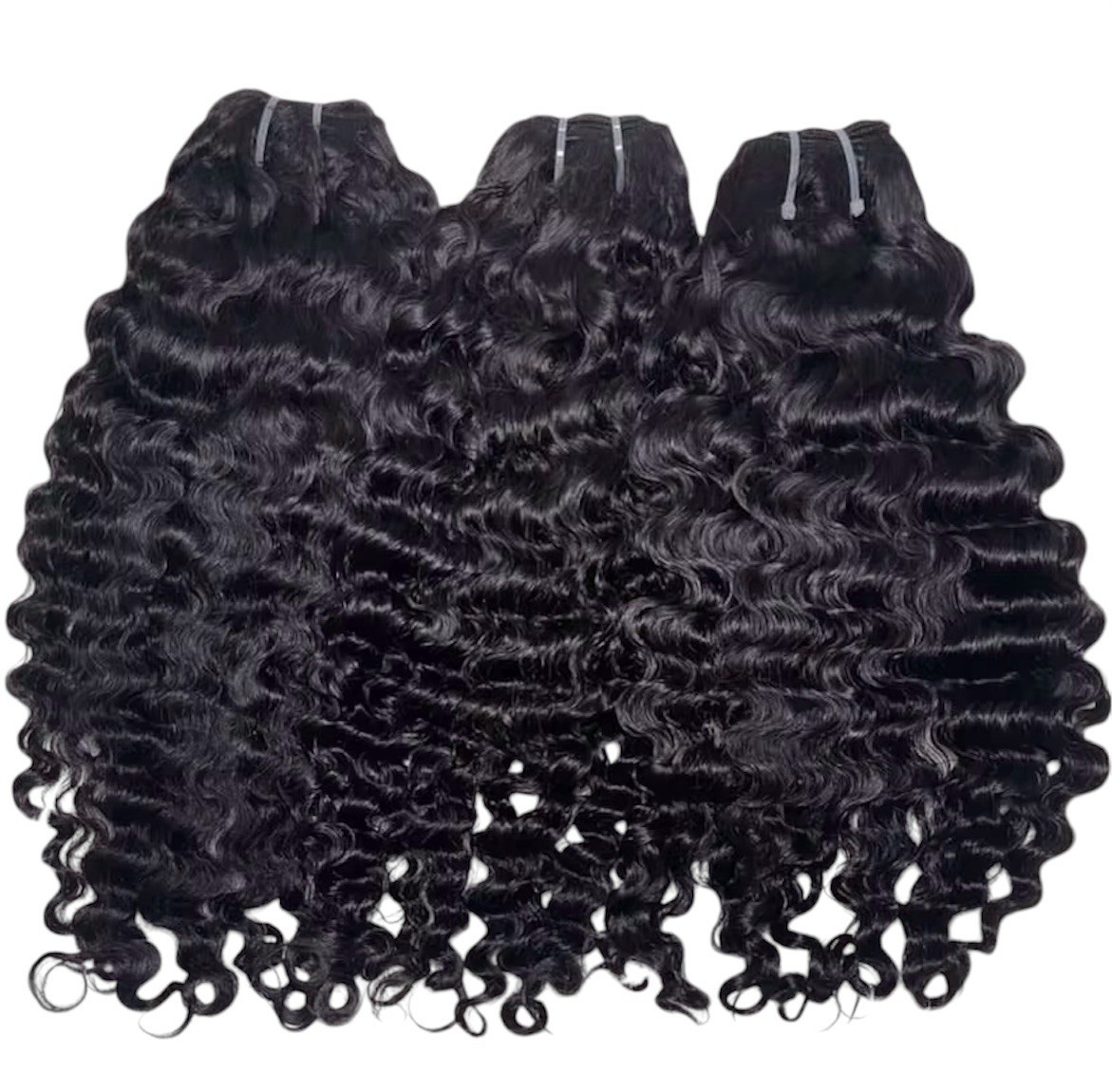 12A Virgin Burmese Curly 18” Double Weft Hair Bundle, 100 Grams, Natural Black