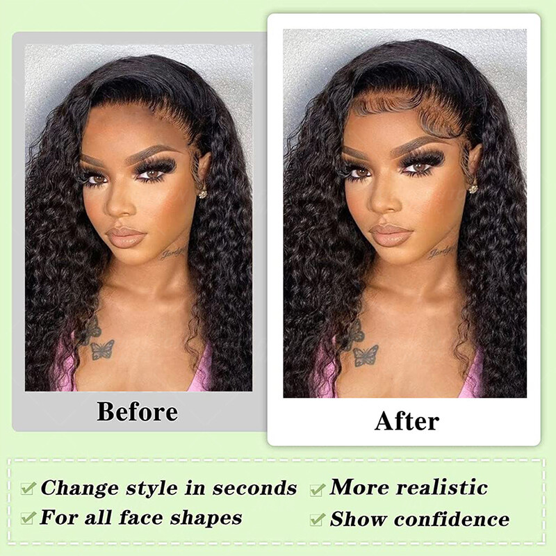 Invisible Baby Hair Lace Edge Stripes Reusable Remy Human Hair Piece Black Women