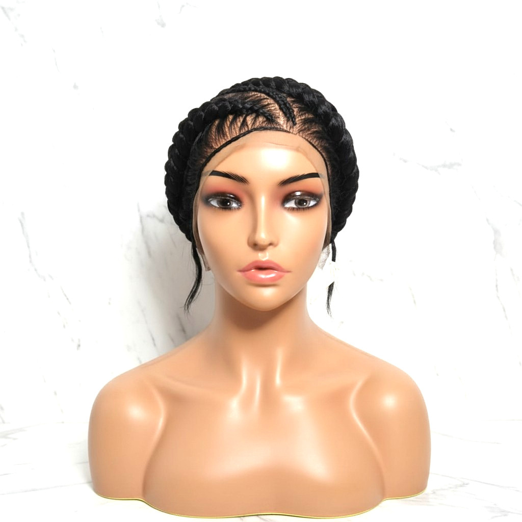 Braided Wig. Large Cornrow Braids. Full Lace with baby hair