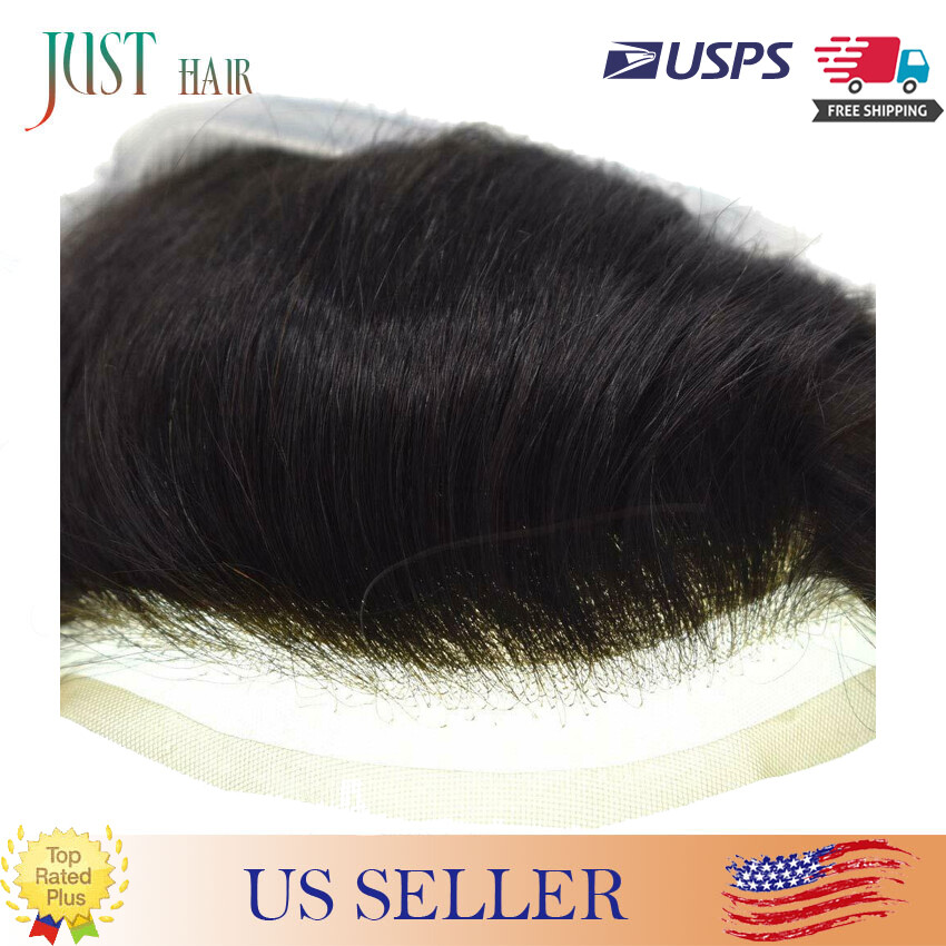 Weld Mono Lace Front Mens Toupee Hair System Durable Fine Mono Poly Pu Hairpiece