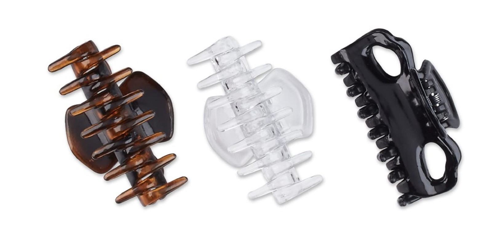 Scunci 2-Loop Jaw Clips, 6-CM Assorted Colors, 3-Count per Pack (1-Pack)