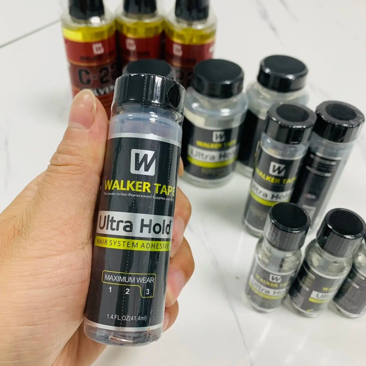 Walker Tape Ultra Hold Glue – 1.4 oz Brush-On Adhesive for Hair Systems & Wigs