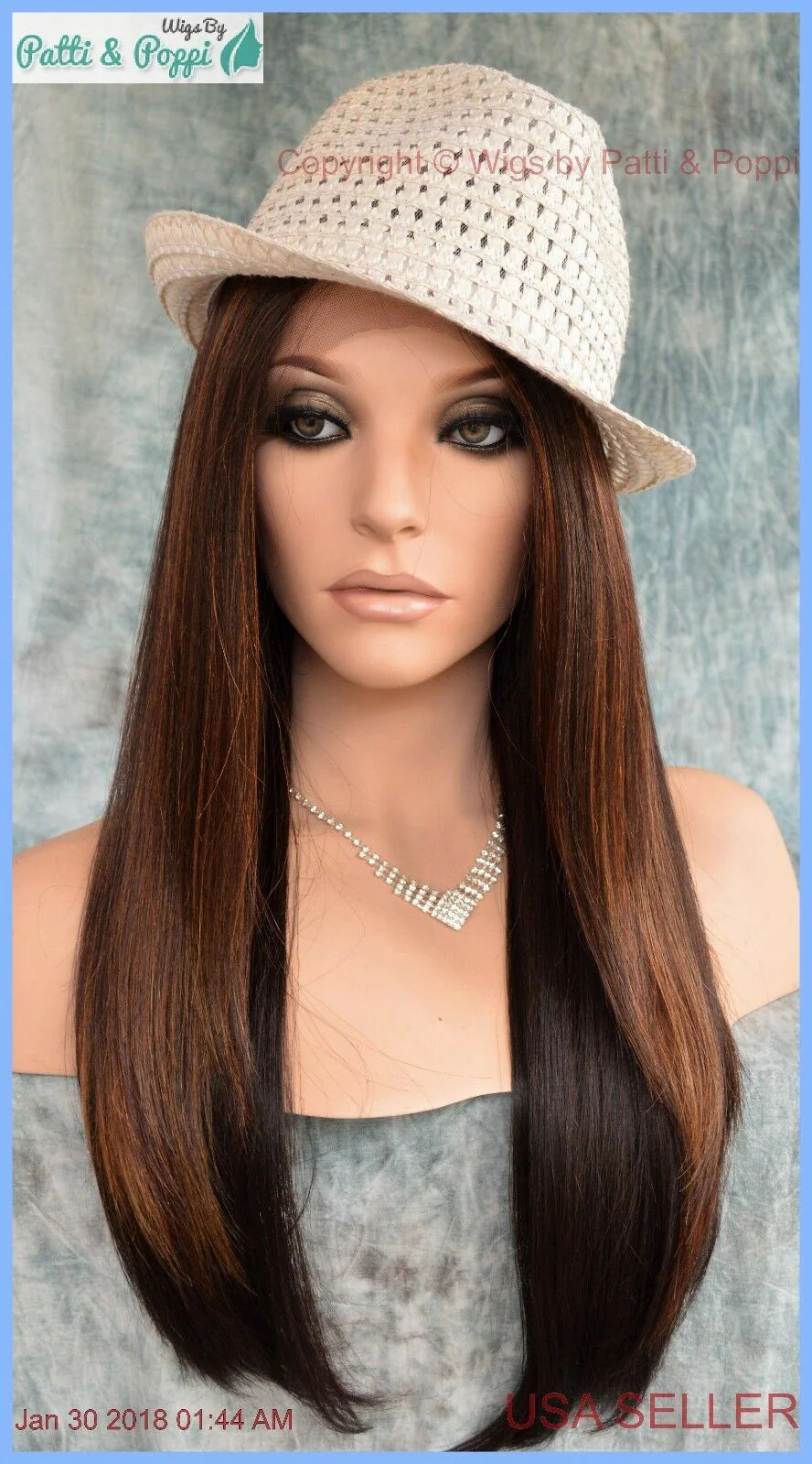 Lace Front Center Part Swiss Lace Wig Long Straight DB4273 *GORGEOUS SEXY 1276