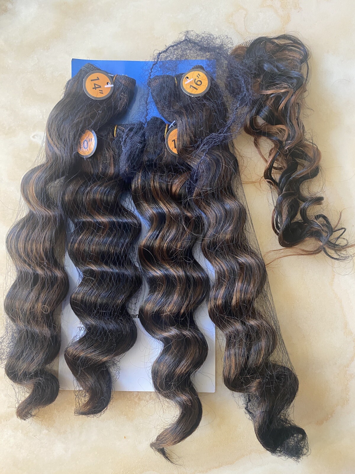 HAIRTREND SYNTETHIC ALL IN ONE DEEP CURLY HAIR 10 12 14 16 & “12 CLOSURE 1B/30