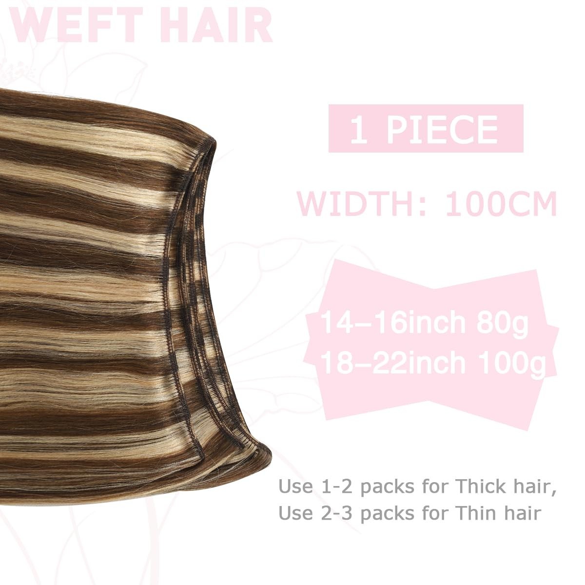 Machine Weft Sew In Remy Human Hair Extensions Double Weft Brazilian Hair Weave