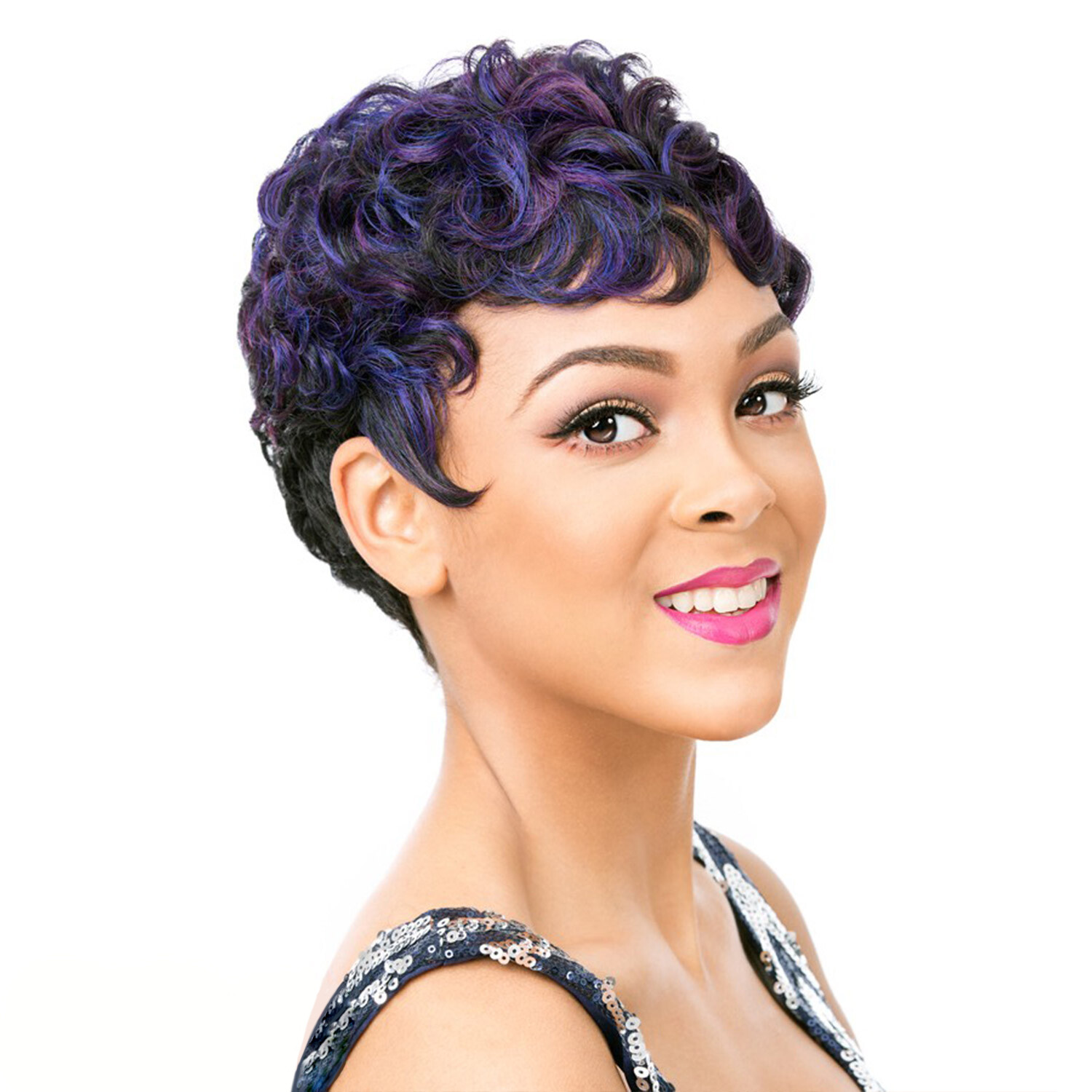 IT’S A WIG SYNTHETIC FULL WIG SHORT MAMA CURL STYLE – NUNA