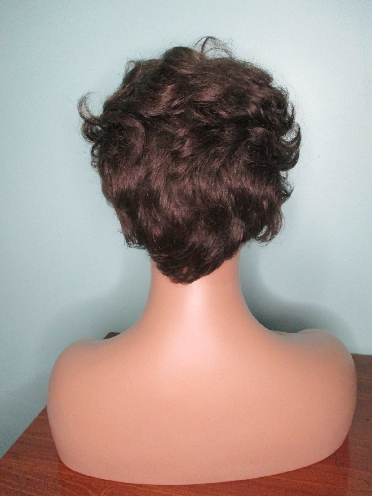 3″ dark brown VINTAGE short shag WIG by CITY ADDITIONS