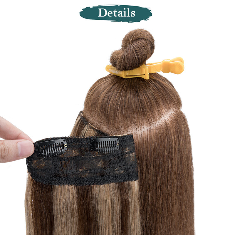 THICK Clip In One Piece 100% Remy Human Hair 3/4 Full Head U-Shape Extensions