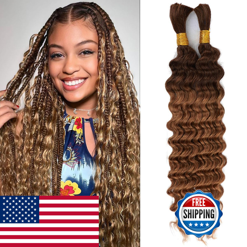 Yffssjfc Human Braiding Hair For Boho Braids Human 100G 18 Inch Curly Boho Hair