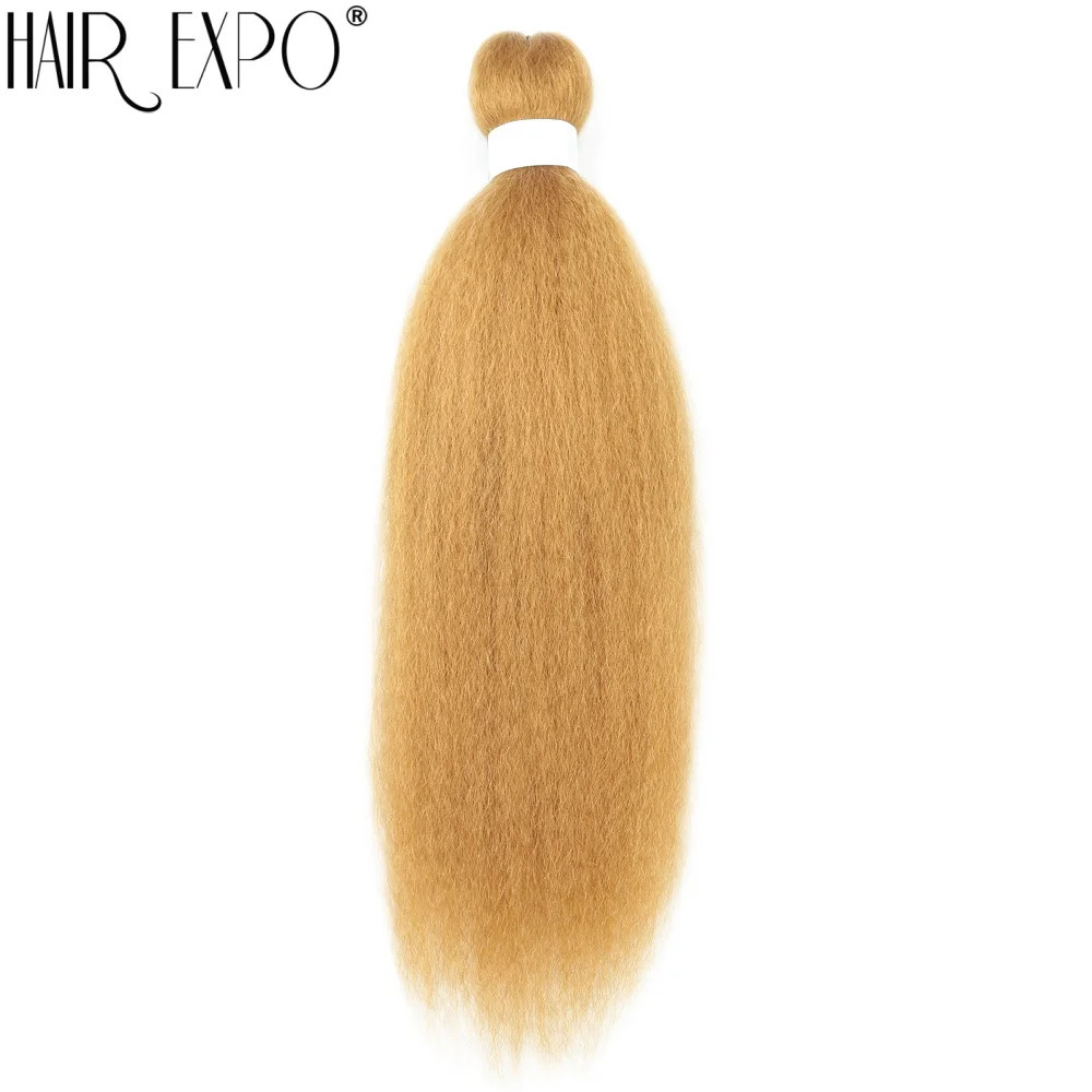 Women’s 26 Pre-stretched Yaki Straight Synthetic Hair Bundles Kanikaron Crochet