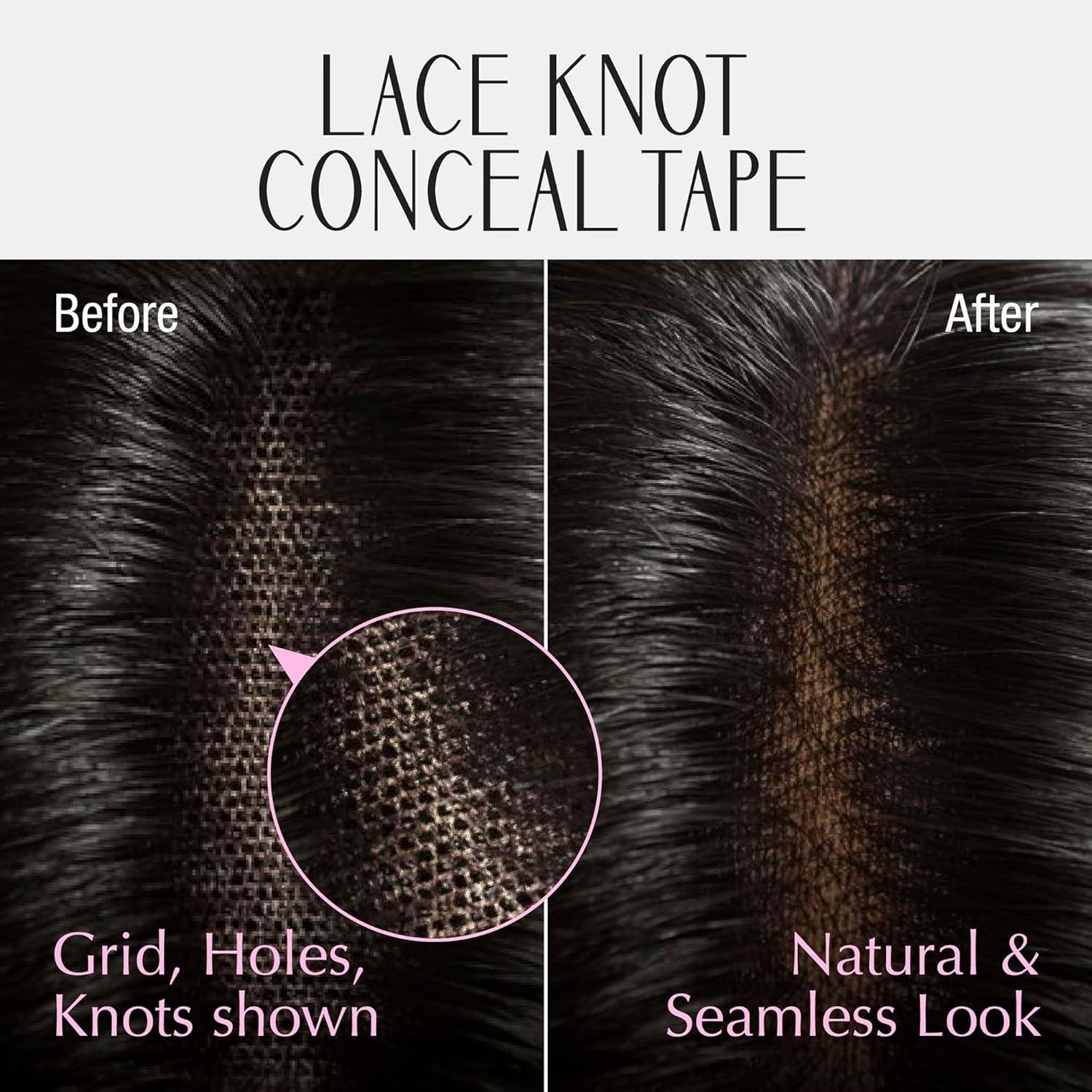 Reusable Sweat-Resistant Silicone Wig Tape for Lace Knots Beige 3 Pieces