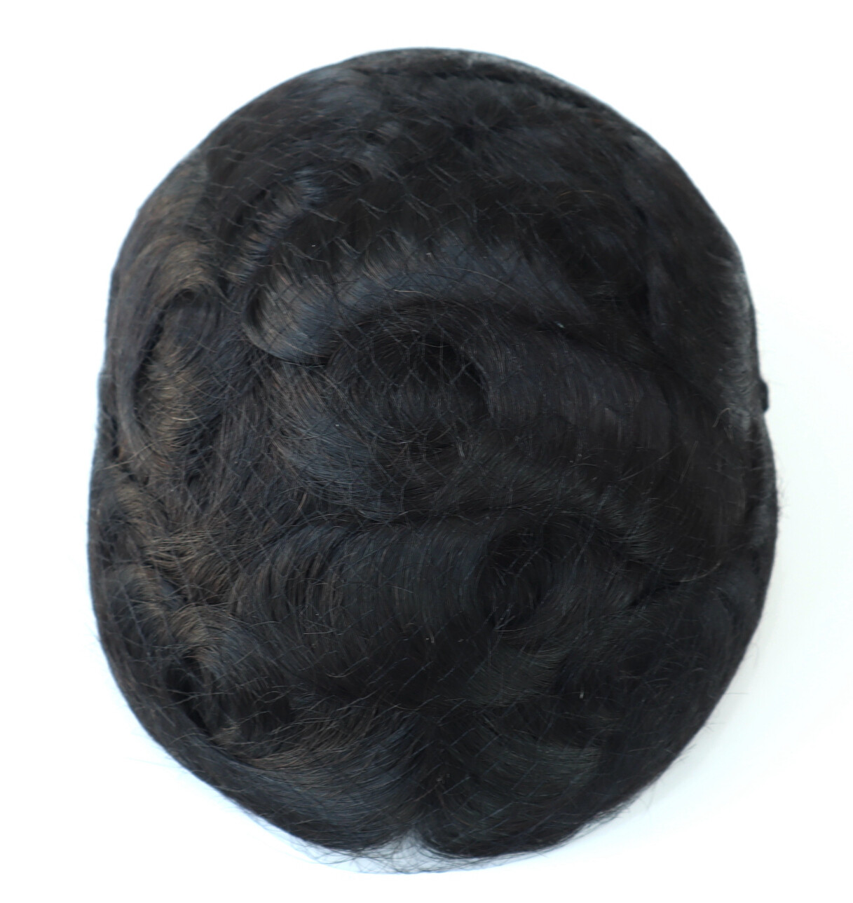 Mens Human Hair Replacement System Hairpiece Fine Mono Lace Front Toupee #1B